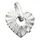 GALLAY Herzanhänger 17mm Zirkonia matt-glänzend Silber 925