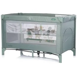 Chipolino Reisebett, Ariel, 2 Ebenen, Tragetasche, Seiteneingang, Seitentasche grün Kunststoff, 60x120 cm, Babymöbel, Babybetten, Reisebetten