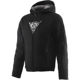Dainese - Bovisa Safety Hoodie Full Zip, Kapuzensweatshirt Mit Reißverschluss, Innenfutter Aus Fleece, Mann, Schwarz/Weiß, 56