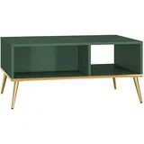 Feldmann-Wohnen Couchtisch Dunkelgrün Holz 90 x 42 x 60 cm