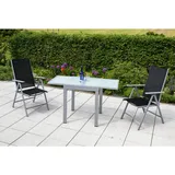 Merxx Balkonausziehtisch 130 x 65 x 75 cm silber/grau