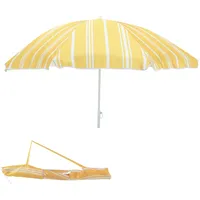 Mojawo Sonnenschirm rund 1,80m Gelb Streifen Polyester-X11000440-gelb