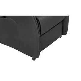 Hukla Relaxsessel Pascal Leder 77 x 115 x 90 cm Schwarz elektrisch, drehbar