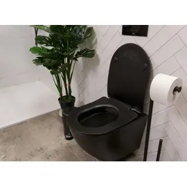 Primaster Prag mit WC-Sitz Schwarz matt