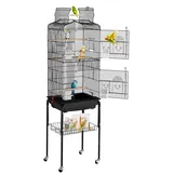 Vevor Vogelkäfig Vogelvoliere Vogelbauer Vogelhaus mit Ständer 45,7x35,5x151cm