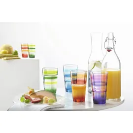 LEONARDO 6er Set Leonardo Wasserglas Event 240 ml Glas Blau