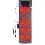 Ganzkörper-Massagematte mit Wärme, Massagesitzauflage mit 9 Intensitäten 10 Vibrationsmotoren und 9 Massagemodi, faltbar elektrisches Ganzkörpermassagematte, Nacken und Schulter-Rückenmassagegerät