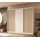 ax living Schwebetürenschrank Cabinio 240 x 216 x 61 cm Weiß/Eiche