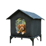 Winter Katzenhaus Für Draußen – Wasserdichter Unterschlupf Für Haustiere | Verdickter Isolierter Wasserdichter Katzenunterschlupf Für Den Winter | Faltbares Erhöhtes Katzenhaus Für Garten (M)