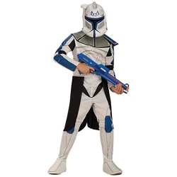 Rubie ́s Kostüm Star Wars Blauer Clone Trooper Rex Kostüm für Kind, Star Wars-Kostüm aus der Clone Wars-Animationsserie weiß 122-128METAMORPH