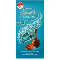 Lindt Schokolade LINDOR Kugeln Caramel & Salz, Promotion | 137 g Beutel | ca. 10 Kugeln Milchschokolade mit zartschmelzender Salted Caramel Füllung (Caramel mit einem Hauch Salz) | Pralinengeschenk