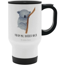 Mr. & Mrs. Panda Thermobecher Koalabär – Weiß – Geschenk, träumen, Kaffeetasse zum Mitnehmen, Therm, Edelstahl weiß
