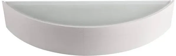 Wandleuchte aus Echtholz 407mm x 116mm mit E27 Fassung in Weiß/Beige