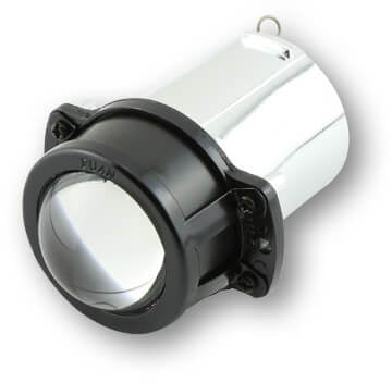 SHIN YO Ellipsoid koplamp 38 mm, dimlicht, H1 55 Watt, zwart