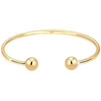 Elli Kugel Ball Geo Bangle Armreif 925 Sterling Silber goldfarben Größe 18
