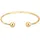 Elli Kugel Ball Geo Bangle Armreif 925 Sterling Silber goldfarben Größe 18