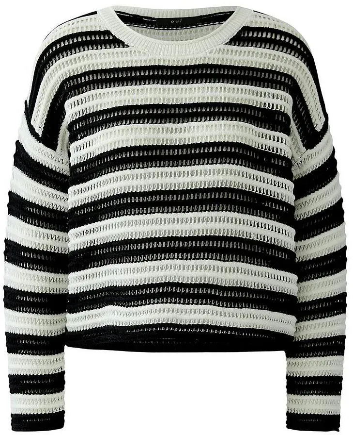 Rundhals-Pullover oui schwarz, 46