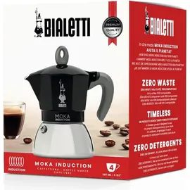 Bialetti Moka Induction 4 Tassen schwarz/silber