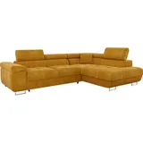 Mirjan24 Ecksofa Torezio, mit Bettkasten und Schlaffunktion, Moderne Schlafsofa (Farbe: Wave 05, Seite: Rechts) montierbar,Rechteckig, 274x203 cm, Wohnzimmer, Sofas & Couches, Wohnlandschaften, Ecksofas