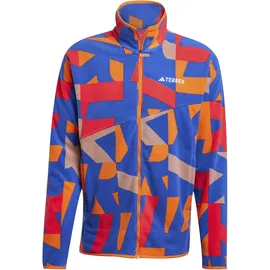 Adidas Terrex Multi Printed Fleece Mit Durchgehendem Reißverschluss - Warm Clay / Semi Lucid Blue - M