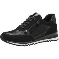 Marco Tozzi Damen Sneaker flach Vegan Freizeit, Schwarz 38