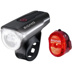SIGMA SPORT Fahrradbeleuchtung Fahrradlampe Aura 60 Set 17750 Leuchtstärke 60 Lux