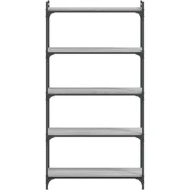 vidaXL Bücherregal 5 Böden 60 x 30 x 154 cm Grau
