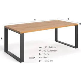 danzz Mova 80 x 80 x 200 cm braun