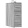 vidaXL Badschrank, Schmal mit Rollen Grau Sonoma Holzwerkstoff
