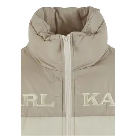 Karl Kani Winterjacke KARL KANI "Karl Kani KK Retro Essential Puffer Jacket", Damen, Gr. XXS, sanftes weiß, 100% Polyester, mehrfarbig, normal, amerikanischer Ausschnitt, Jacken Winterjacke