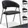 Tectake Armlehnstuhl Webstoff schwarz 4er Set