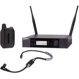 Shure GLXD14R+/SM35 Dual Band Pro Digital Wireless Mikrofonsystem - 12-Stunden Akkulaufzeit, 30m Reichweite | SM35 Headset-Mikrofon, Einzelkanal-Rack-Mount-Empfänger.