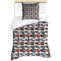 ABAKUHAUS Zug Bettbezugs Set für Einzelbetten, Industrie Verschiedene Fahrzeuge,