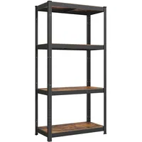 Songmics Lagerregal MDF 40 x 80 x 160 cm vintagebraun-schwarz