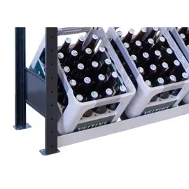 Schulte Lagertechnik Getränkekistenregal 180 x 100 x 30 cm Schwarz/Silber