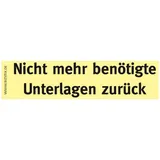 BIZSTIX Haftnotiz "Nicht mehr benötigte Unterlagen zurück" VE=5 Blöcke