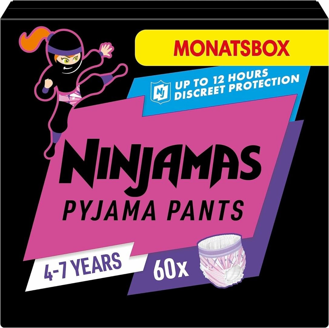 Ninjamas Nachthöschen / Höschenwindeln für Mädchen 60 St