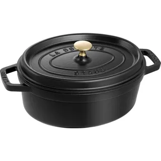 27 cm oval schwarz