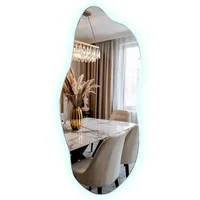 Tulup Led, Blaugrau, Glas, 35x80x0.4 cm, Spiegel, Wandspiegel
