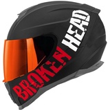 Broken Head BeProud Sport Rot Motorradhelm + Rot Verspiegeltes Visier | Mirro...