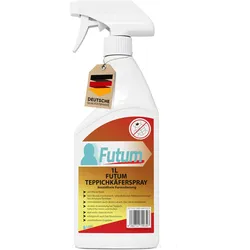 FUTUM 1L Teppichkäferspray bekämpft Insekten, Eier, Larven, Insektenspray ohne Biozide auf Wasserbasis,  Sofortwirkung ohne Flecken