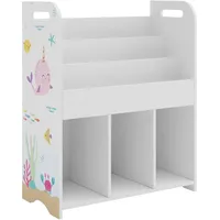 [en.casa] Kinderregal Røyrvik 75x62x29 cm mit Ozean Motiv