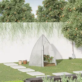 Outsunny Mini Gewächshaus Überwinterungszelt mit Rolltür 160x140x180cm für Garten Balkon Winterschutz Weiß Aosom.de