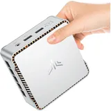 NiPoGi Essenx E2 Mini PC, Ιntel Alder Lake-N97(4C/4T, bis zu 3,6 GHz), 8 GB DDR4 256 GB M.2 SSD Mini Desktop Computer W-11 Pro, HDMI, DP, Dual-WiFi, 4K Dual Display Micro-PC mit VESA für Schule/Büro.