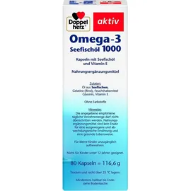 Doppelherz Aktiv Omega-3 Seefischöl 1000 Kapseln 80 St.