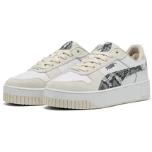 Puma Carina Street Snake Chic Damen Plateau-Sneaker White/Black/Alpine Snow 42