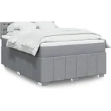 vidaXL Boxspringbett 180 x 200 cm Hellgrau