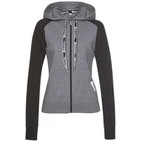 bench. loungewear Kapuzensweatjacke Damen schwarz-dunkelgrau Gr.32/34