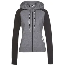 bench. loungewear Kapuzensweatjacke Damen schwarz-dunkelgrau Gr.32/34