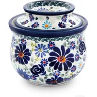 BUNZLAUER KERAMIK Original Bunzlauer Butterdose mit Wasserkühlung für 175g,